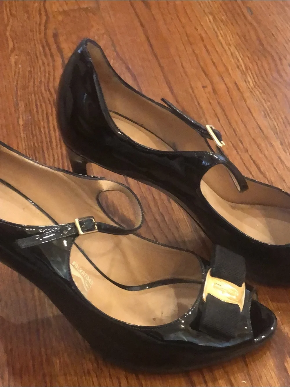 Salvatore Ferragamo Open Toed Bow Heel